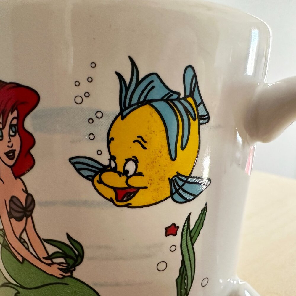 Vintage Disney The Little Mermaid Mug | Rare | Ft. King Triton Ursula Flounder - Picture 4 of 10